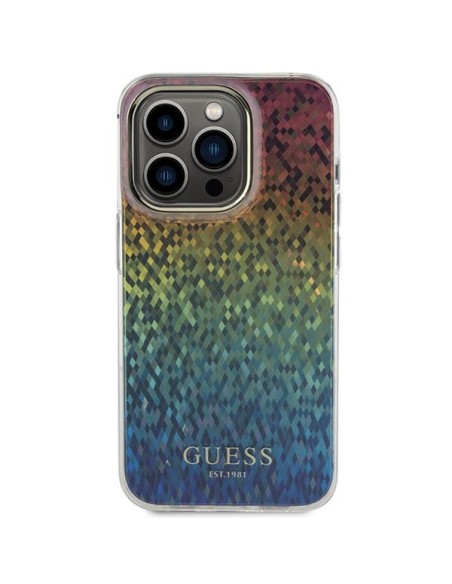 Etui Guess IML Faceted Mirror Disco Iridescent na iPhone 14 Pro - wielokolorowe Etui Guess IML Faceted Mirror Disco Iridescent na iPhone 14 Pro - wielokolorowe