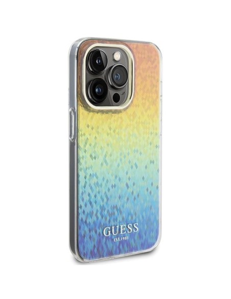 Etui Guess IML Faceted Mirror Disco Iridescent na iPhone 14 Pro - wielokolorowe Etui Guess IML Faceted Mirror Disco Iridescent na iPhone 14 Pro - wielokolorowe