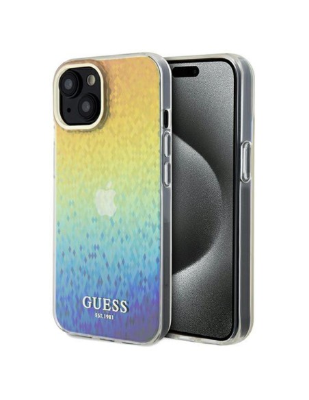 Etui Guess IML Faceted Mirror Disco Iridescent na iPhone 14 / 15 / 13 - wielokolorowe Etui Guess IML Faceted Mirror Disco Iridescent na iPhone 14 / 15 / 13 - wielokolorowe
