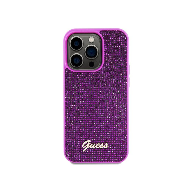 Etui Guess Disco Metal Script na iPhone 14 Pro Max - fuksjowe