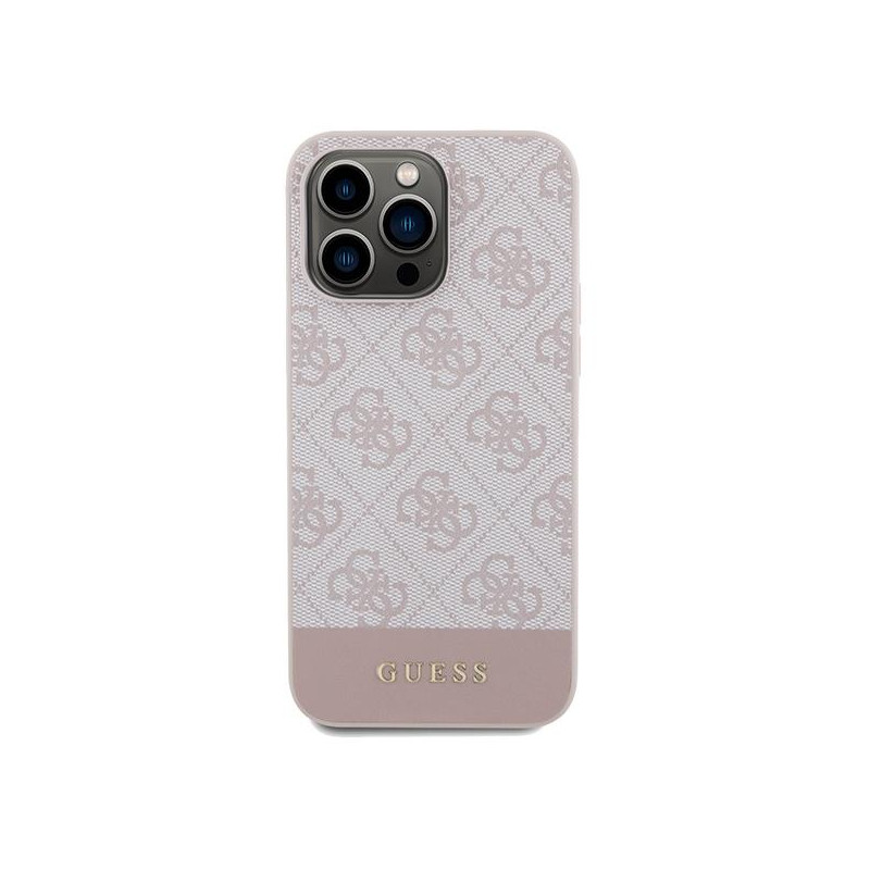 Etui Guess 4G Stripe Collection na iPhone 15 Pro Max - różowe