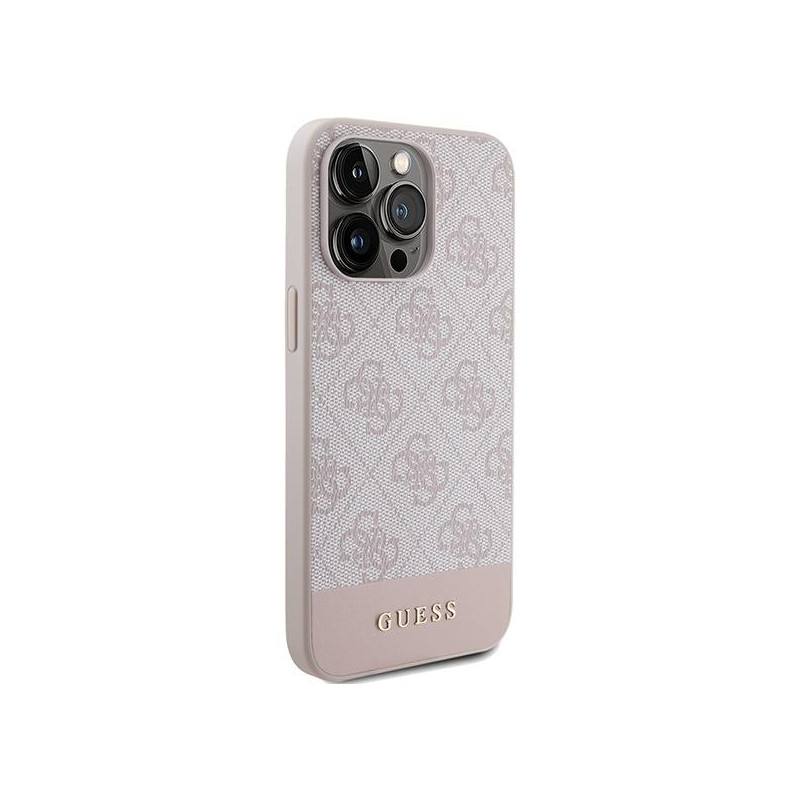 Etui Guess 4G Stripe Collection na iPhone 15 Pro Max - różowe