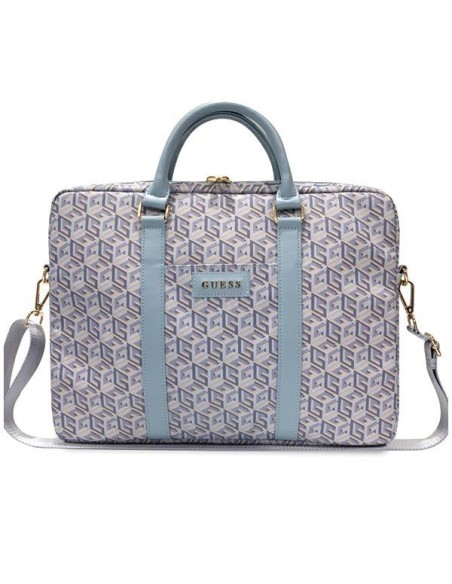 Torba Guess GCube Stripes na laptopa 16'' - niebieska Torba Guess GCube Stripes na laptopa 16'' - niebieska
