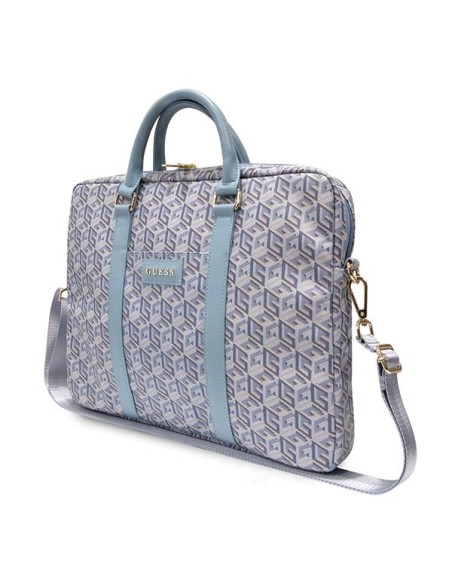 Torba Guess GCube Stripes na laptopa 16'' - niebieska Torba Guess GCube Stripes na laptopa 16'' - niebieska