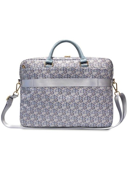 Torba Guess GCube Stripes na laptopa 16'' - niebieska Torba Guess GCube Stripes na laptopa 16'' - niebieska