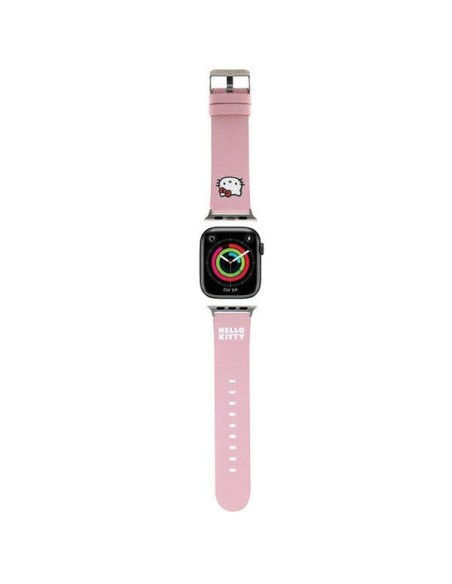 Pasek Hello Kitty Kitty Head na Apple Watch 38/ 40/ 41mm - różowy Pasek Hello Kitty Kitty Head na Apple Watch 38/ 40/ 41mm - różowy