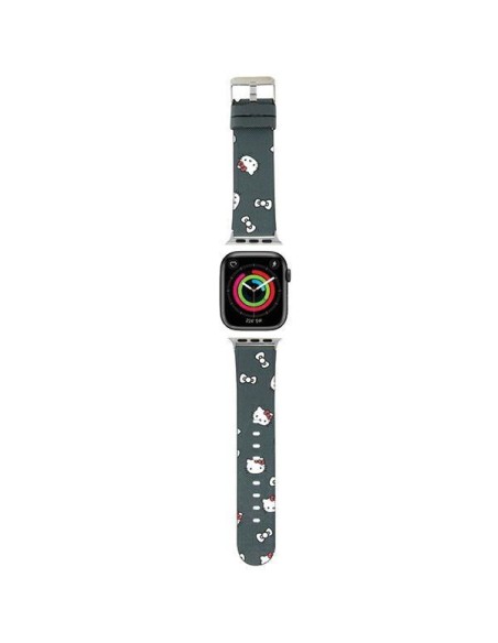Pasek Hello Kitty Heads & Bows Pattern na Apple Watch 38/ 40/ 41mm - czarny Pasek Hello Kitty Heads & Bows Pattern na Apple Watch 38/ 40/ 41mm - czarny