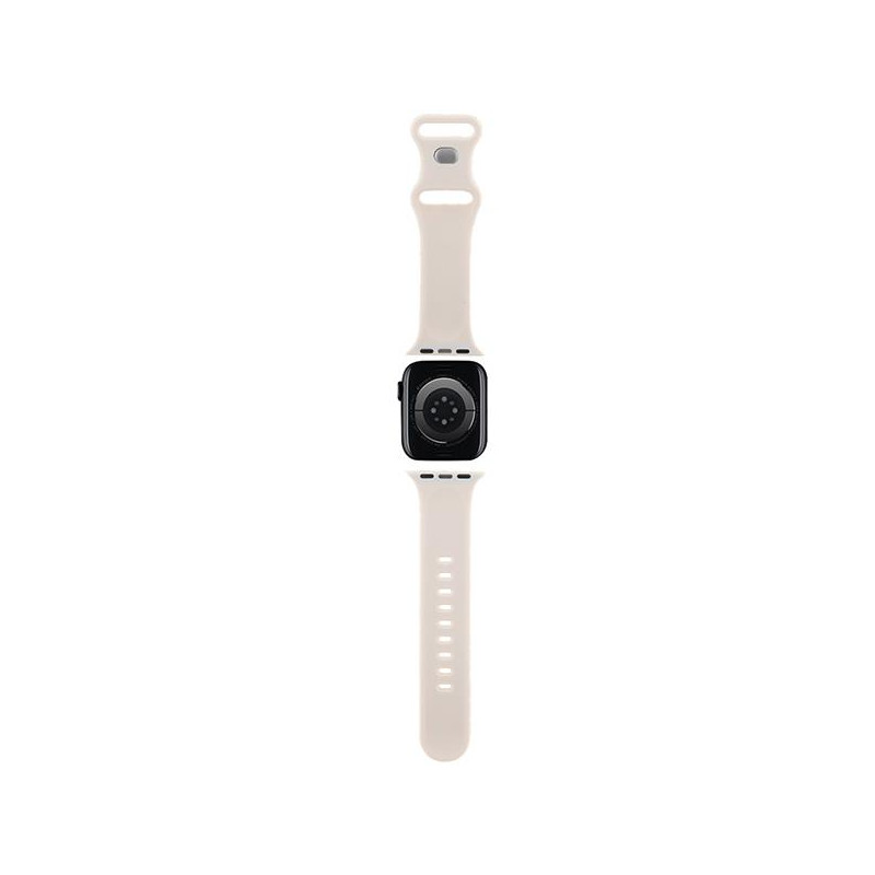 Pasek Hello Kitty Silicone Tags Graffiti na Apple Watch 38/ 40/ 41mm - beżowy