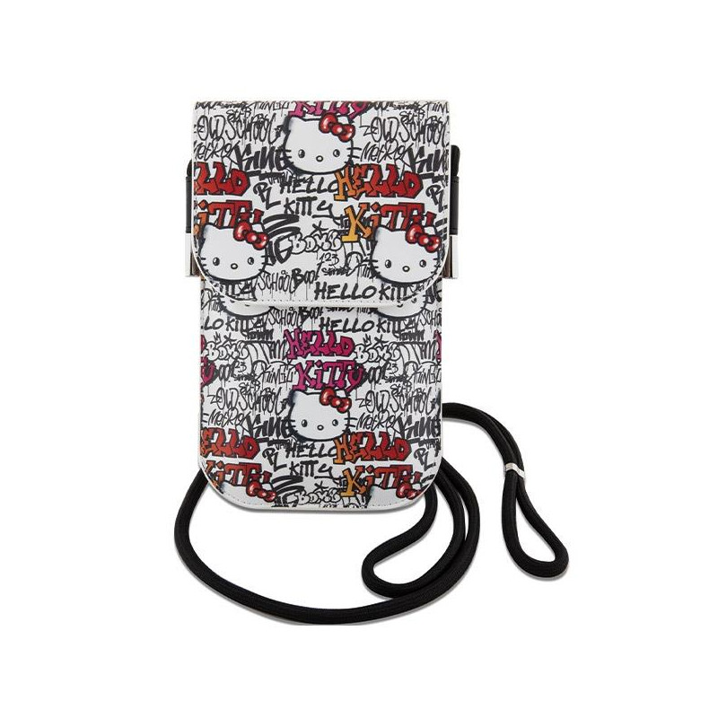Torebka Hello Kitty Leather Tags Graffiti Cord - beżowa