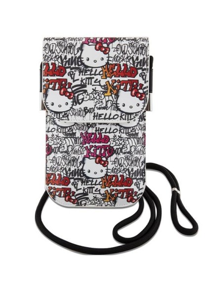 Torebka Hello Kitty Leather Tags Graffiti Cord - beżowa Torebka Hello Kitty Leather Tags Graffiti Cord - beżowa