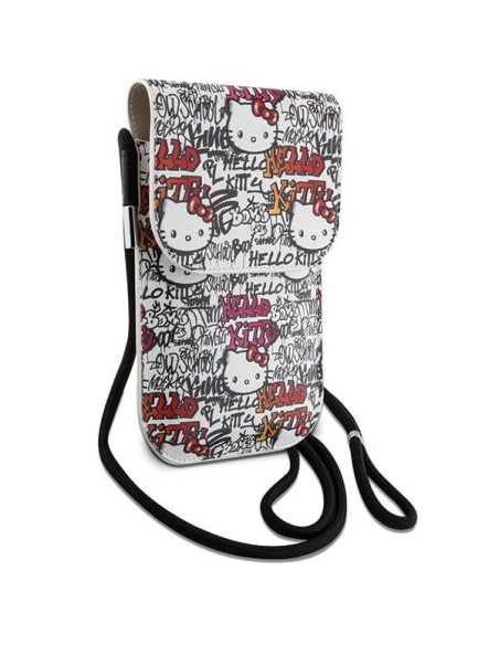 Torebka Hello Kitty Leather Tags Graffiti Cord - beżowa Torebka Hello Kitty Leather Tags Graffiti Cord - beżowa