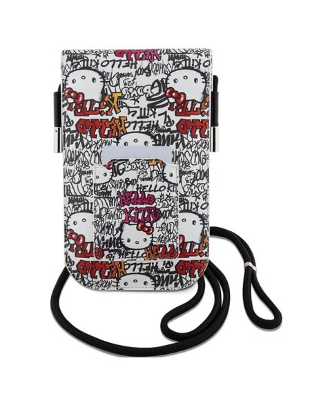 Torebka Hello Kitty Leather Tags Graffiti Cord - beżowa Torebka Hello Kitty Leather Tags Graffiti Cord - beżowa