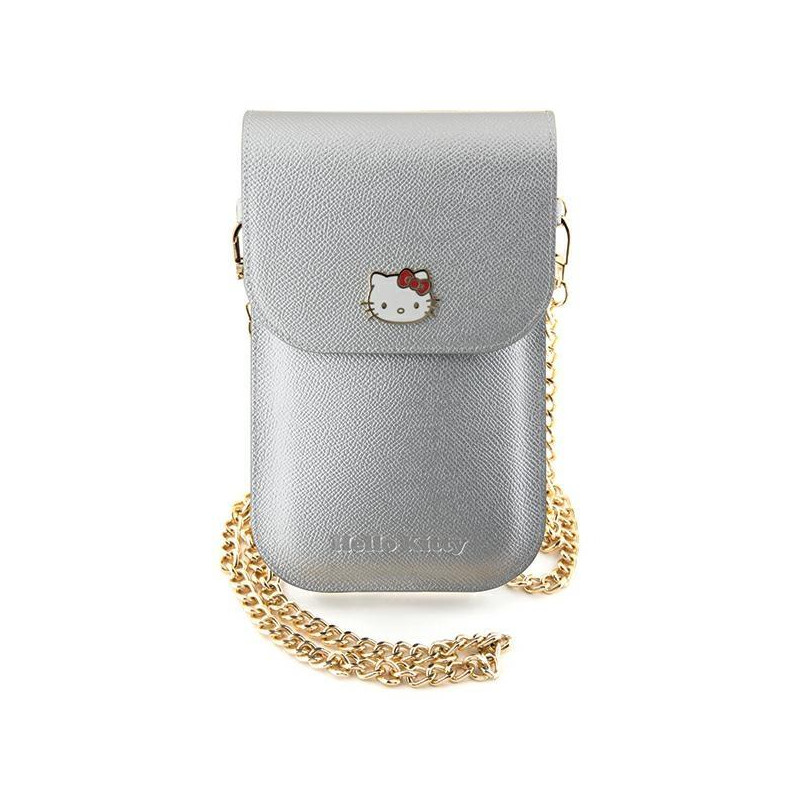 Torebka Hello Kitty Leather Metal Logo Chain - srebrna Torebka Hello Kitty Leather Metal Logo Chain - srebrna