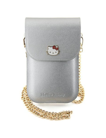 Torebka Hello Kitty Leather Metal Logo Chain - srebrna Torebka Hello Kitty Leather Metal Logo Chain - srebrna