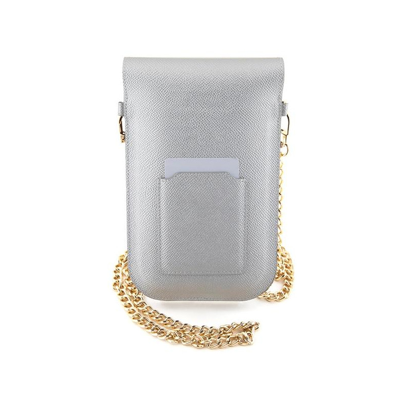 Torebka Hello Kitty Leather Metal Logo Chain - srebrna