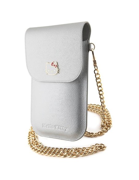 Torebka Hello Kitty Leather Metal Logo Chain - srebrna Torebka Hello Kitty Leather Metal Logo Chain - srebrna