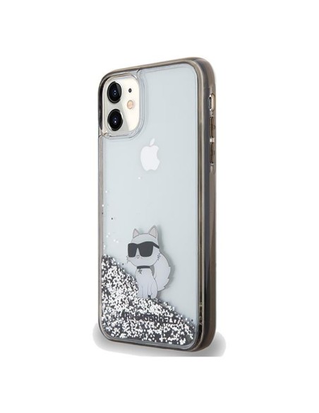 Etui Karl Lagerfeld Liquid Glitter Choupette na iPhone 11 / Xr - przezroczyste Etui Karl Lagerfeld Liquid Glitter Choupette na iPhone 11 / Xr - przezroczyste