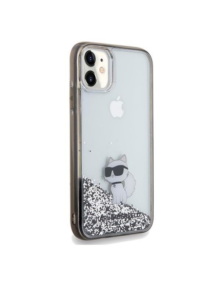 Etui Karl Lagerfeld Liquid Glitter Choupette na iPhone 11 / Xr - przezroczyste Etui Karl Lagerfeld Liquid Glitter Choupette na iPhone 11 / Xr - przezroczyste