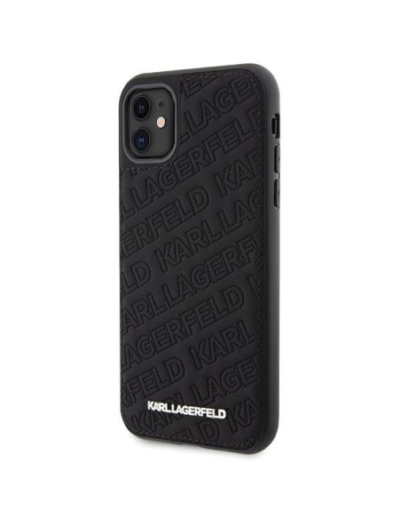 Etui Karl Lagerfeld Quilted K Pattern na iPhone 11 / Xr - czarne