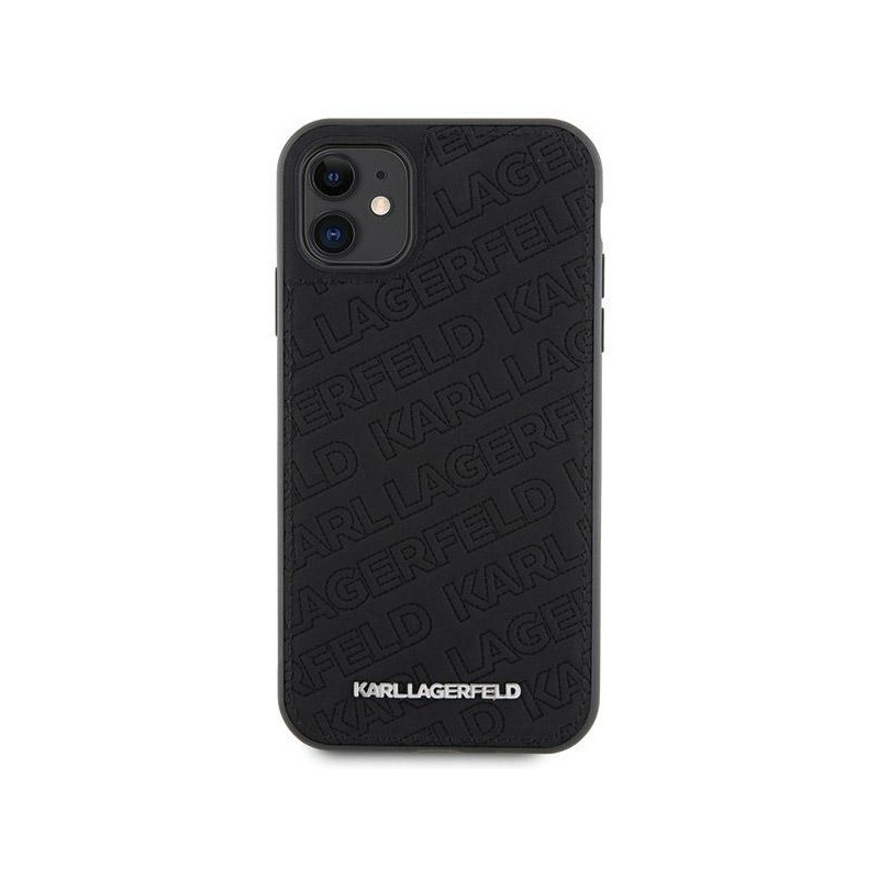Etui Karl Lagerfeld Quilted K Pattern na iPhone 11 / Xr - czarne