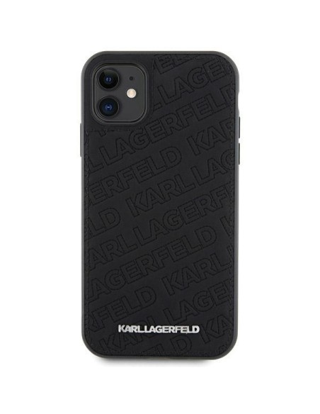 Etui Karl Lagerfeld Quilted K Pattern na iPhone 11 / Xr - czarne