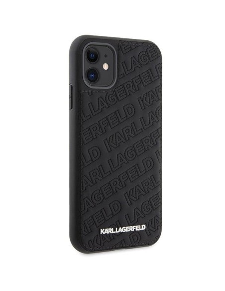 Etui Karl Lagerfeld Quilted K Pattern na iPhone 11 / Xr - czarne