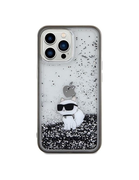 Etui Karl Lagerfeld Liquid Glitter Choupette na iPhone 13 Pro Max - przezroczyste Etui Karl Lagerfeld Liquid Glitter Choupette na iPhone 13 Pro Max - przezroczyste
