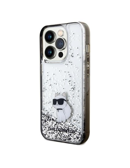Etui Karl Lagerfeld Liquid Glitter Choupette na iPhone 14 Pro Max - przezroczyste Etui Karl Lagerfeld Liquid Glitter Choupette na iPhone 14 Pro Max - przezroczyste