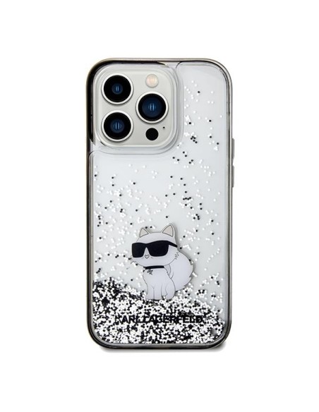 Etui Karl Lagerfeld Liquid Glitter Choupette na iPhone 14 Pro Max - przezroczyste Etui Karl Lagerfeld Liquid Glitter Choupette na iPhone 14 Pro Max - przezroczyste
