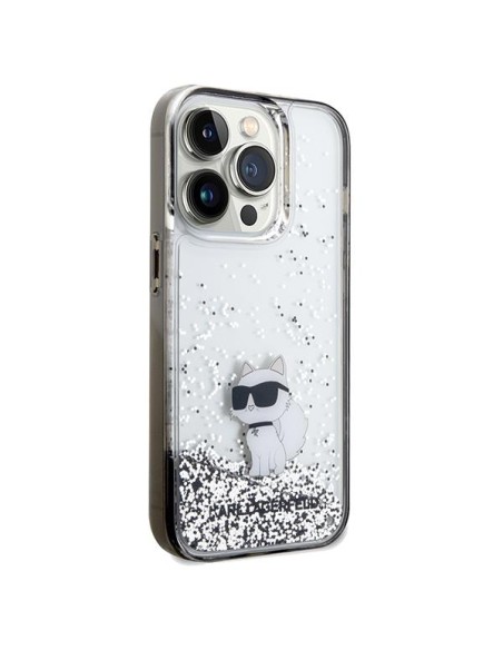 Etui Karl Lagerfeld Liquid Glitter Choupette na iPhone 14 Pro Max - przezroczyste Etui Karl Lagerfeld Liquid Glitter Choupette na iPhone 14 Pro Max - przezroczyste