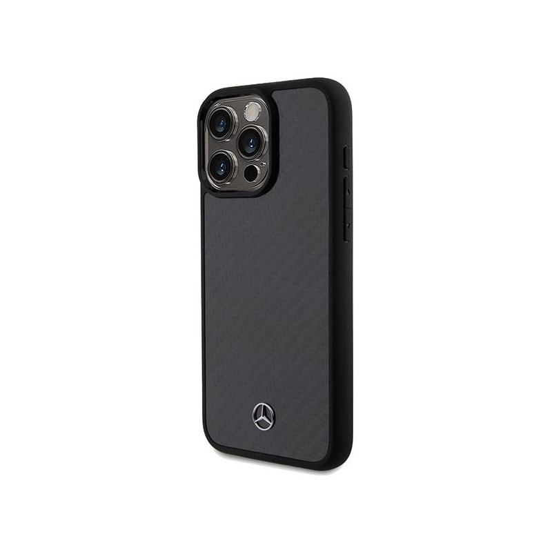 Etui Mercedes Carbon Fiber Dynamic na iPhone 15 Pro Max - czarne