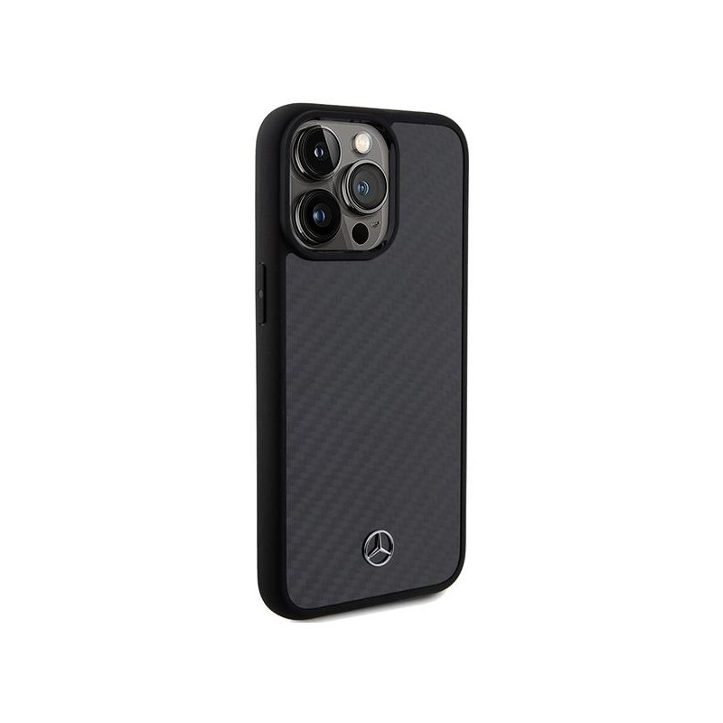 Etui Mercedes Carbon Fiber Dynamic na iPhone 15 Pro Max - czarne