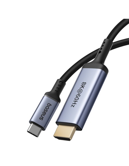 Kabel USB-C - HDMI Baseus BS-OH064 8K 60Hz 1,5m - czarny Kabel USB-C - HDMI Baseus BS-OH064 8K 60Hz 1,5m - czarny