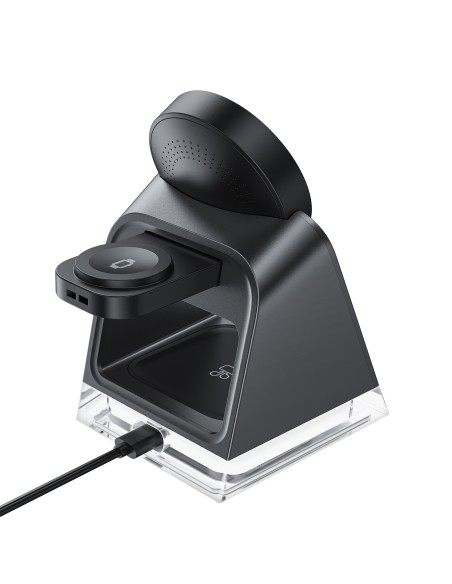 Ładowarka indukcyjna 3w1 Acefast E17 MagSafe + kabel USB-A USB-C - czarna