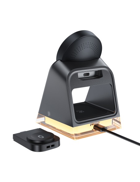 Ładowarka indukcyjna 3w1 Acefast E17 MagSafe + kabel USB-A USB-C - czarna
