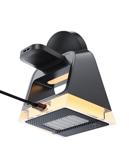 Ładowarka indukcyjna 3w1 Acefast E17 MagSafe + kabel USB-A USB-C - czarna