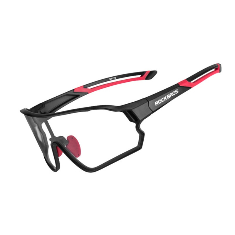 Okulary rowerowe Rockbros 10035 fotochromowe UV400 - czarno-czerwone Okulary rowerowe Rockbros 10035 fotochromowe UV400 - czarno-czerwone