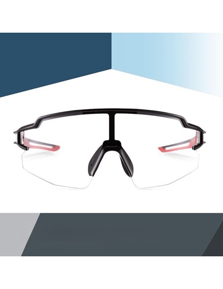 Okulary rowerowe Rockbros 10173 fotochromowe UV400 - czarno-czerwone Okulary rowerowe Rockbros 10173 fotochromowe UV400 - czarno-czerwone