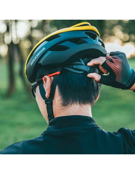 Kask rowerowy Rockbros 10110004005 rozmiar L - żółto-czarny Kask rowerowy Rockbros 10110004005 rozmiar L - żółto-czarny