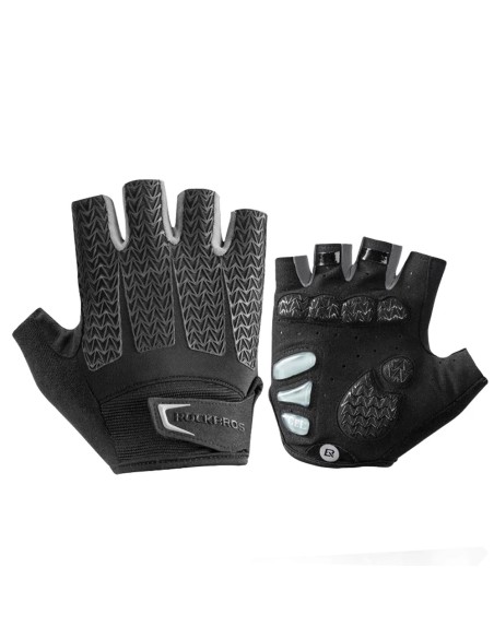 Rękawiczki rowerowe Rockbros S169BGR XL z wkładkami żelowymi - szare Rękawiczki rowerowe Rockbros S169BGR XL z wkładkami żelowymi - szare