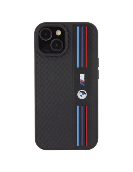 Etui BMW Tricolor M Collection na iPhone 15 - czarne Etui BMW Tricolor M Collection na iPhone 15 - czarne