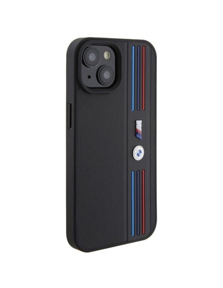 Etui BMW Tricolor M Collection na iPhone 15 - czarne Etui BMW Tricolor M Collection na iPhone 15 - czarne