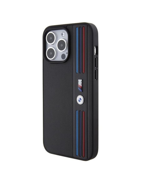 Etui BMW Tricolor M Collection na iPhone 15 Pro Max - czarne Etui BMW Tricolor M Collection na iPhone 15 Pro Max - czarne