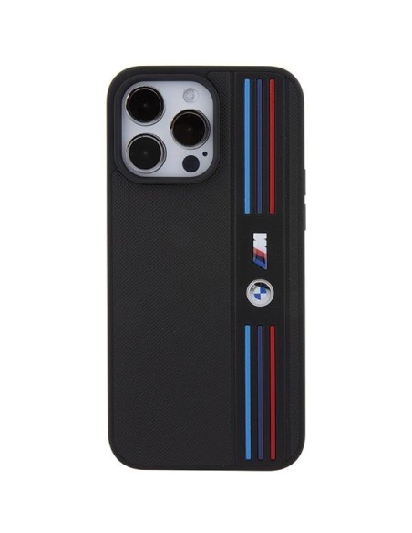 Etui BMW Tricolor M Collection na iPhone 15 Pro Max - czarne Etui BMW Tricolor M Collection na iPhone 15 Pro Max - czarne