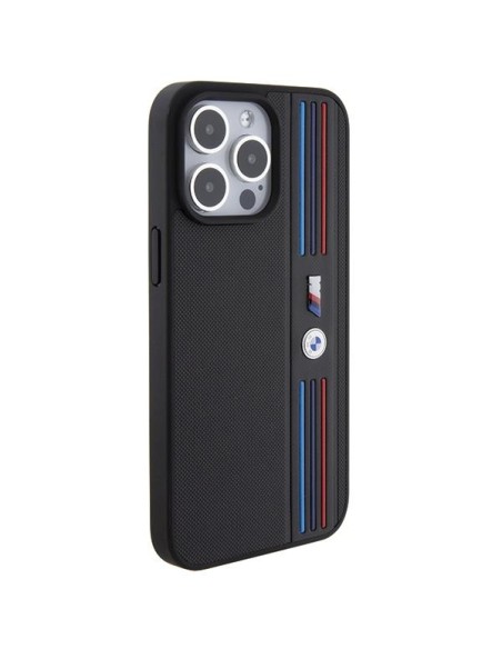 Etui BMW Tricolor M Collection na iPhone 15 Pro Max - czarne Etui BMW Tricolor M Collection na iPhone 15 Pro Max - czarne