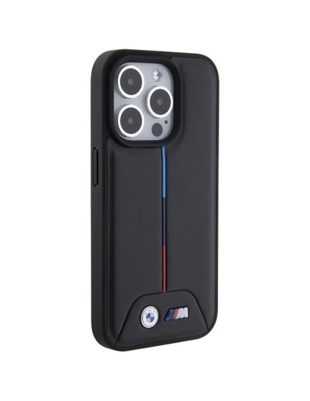 Etui BMW Quilted Tricolor na iPhone 15 Pro Max - czarne Etui BMW Quilted Tricolor na iPhone 15 Pro Max - czarne