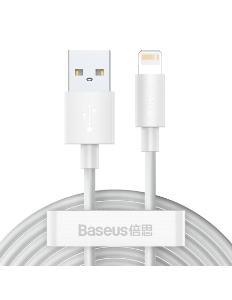 2x USB laidas Iphone žaibiškas greitas įkrovimas Maitinimo tiekimas 1,5 m baltas 2x USB laidas Iphone žaibiškas greitas įkrovimas Maitinimo tiekimas 1,5 m baltas