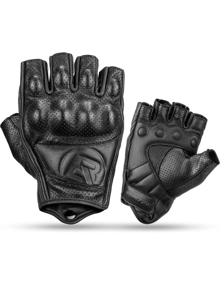 Rękawiczki motocyklowe Rockbros 16220006003 L skórzane - czarne Rękawiczki motocyklowe Rockbros 16220006003 L skórzane - czarne