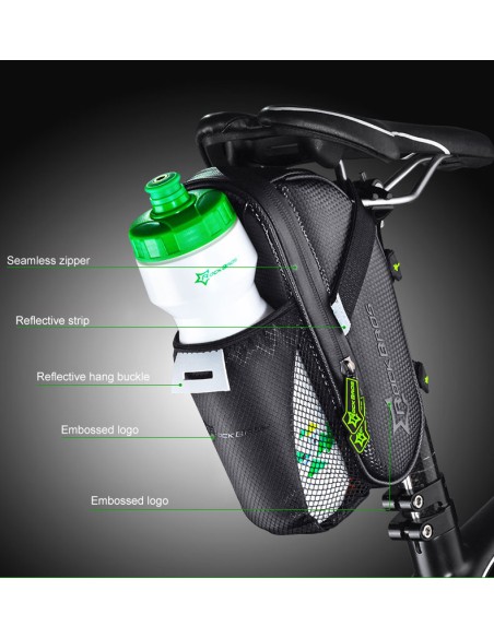 Sakwa rowerowa Rockbros C7-1 wodoodporna z montażem pod siodełko 1.5l - czarna Sakwa rowerowa Rockbros C7-1 wodoodporna z montażem pod siodełko 1.5l - czarna