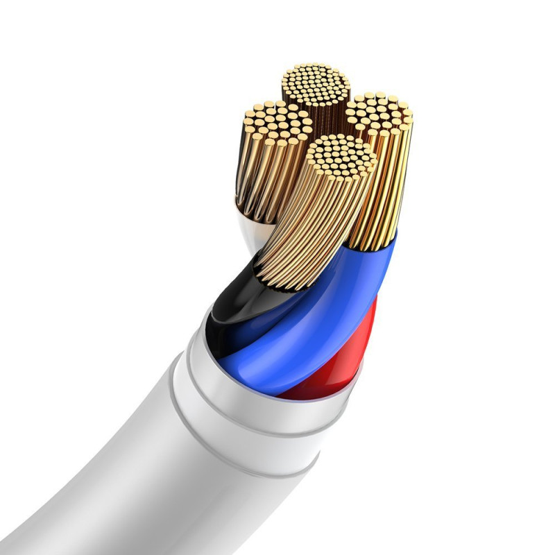 2x USB laidas Iphone žaibiškas greitas įkrovimas Maitinimo tiekimas 1,5 m baltas